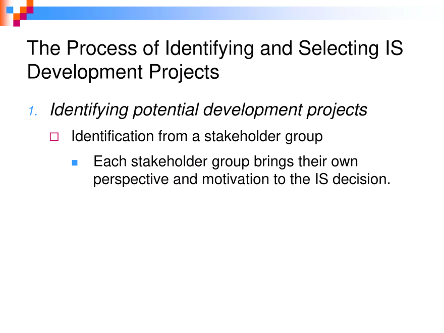 Identifying and Selecting Systems Development Projects - Page 4