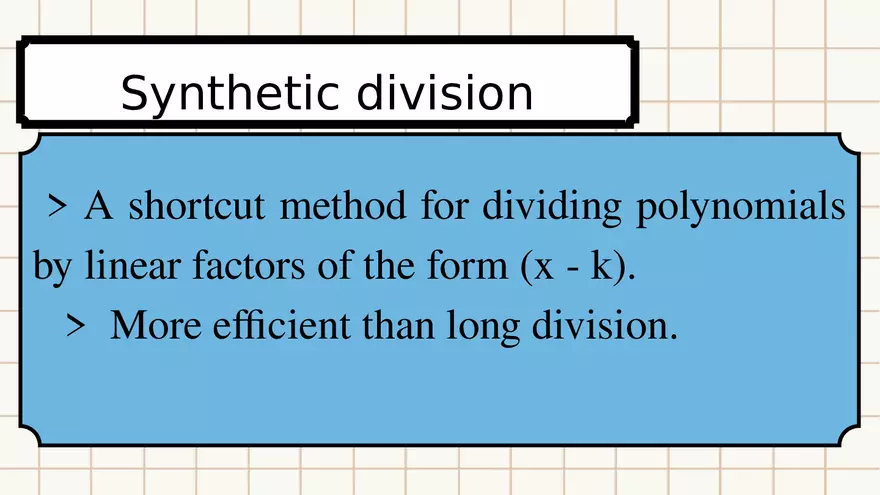 Synthetic Division Lecture - Page 2