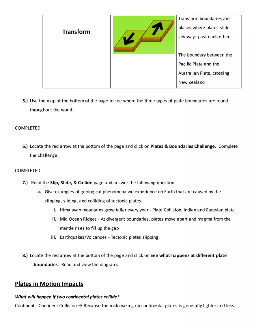 Dynamic Earth Interactive Web Quest - Page 3