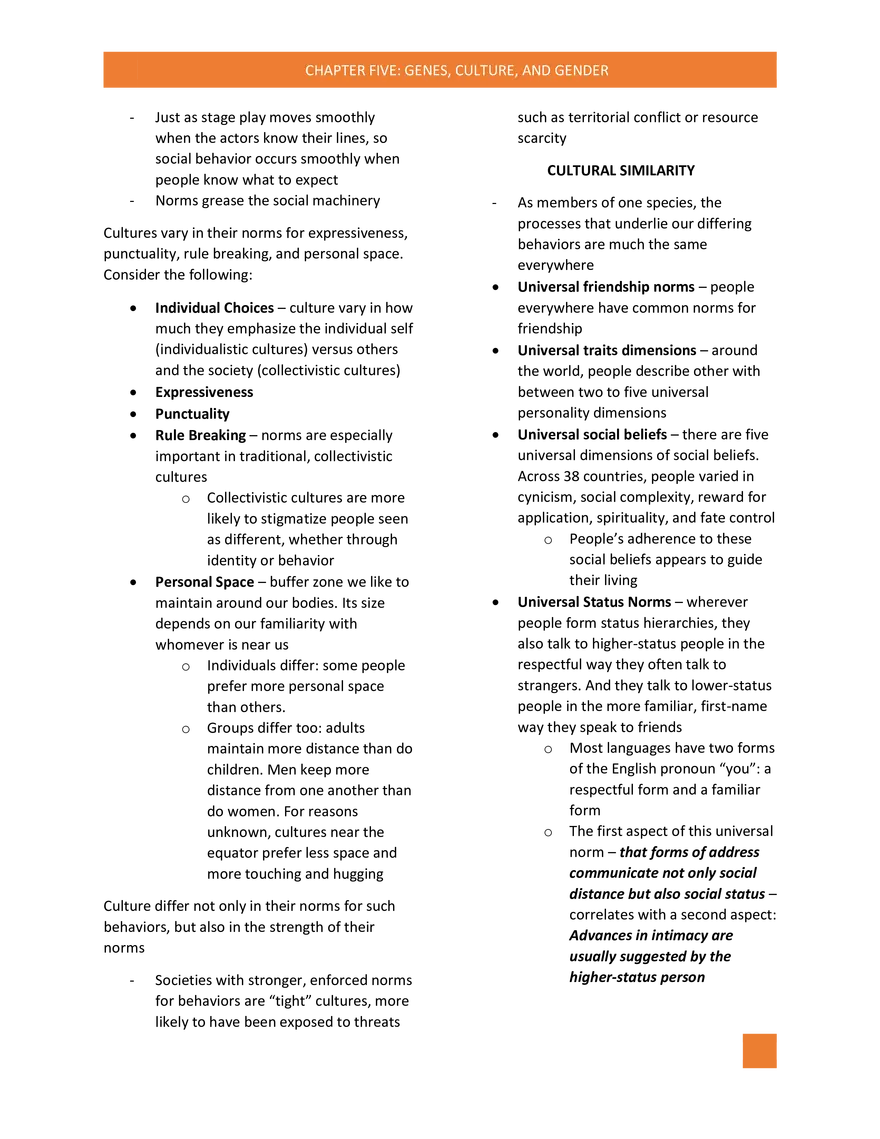 Chapter 5 - Genes, Culture, and Gender - Page 2