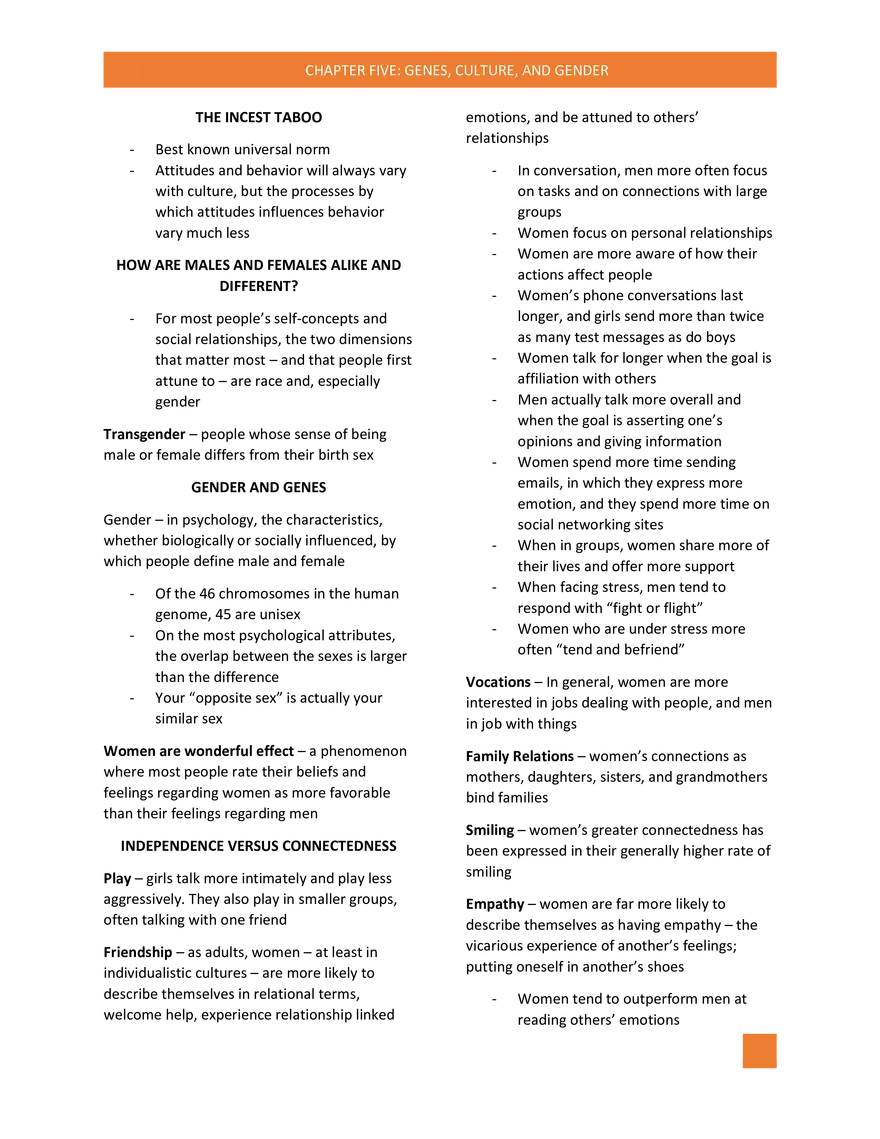 Chapter 5 - Genes, Culture, and Gender - Page 3