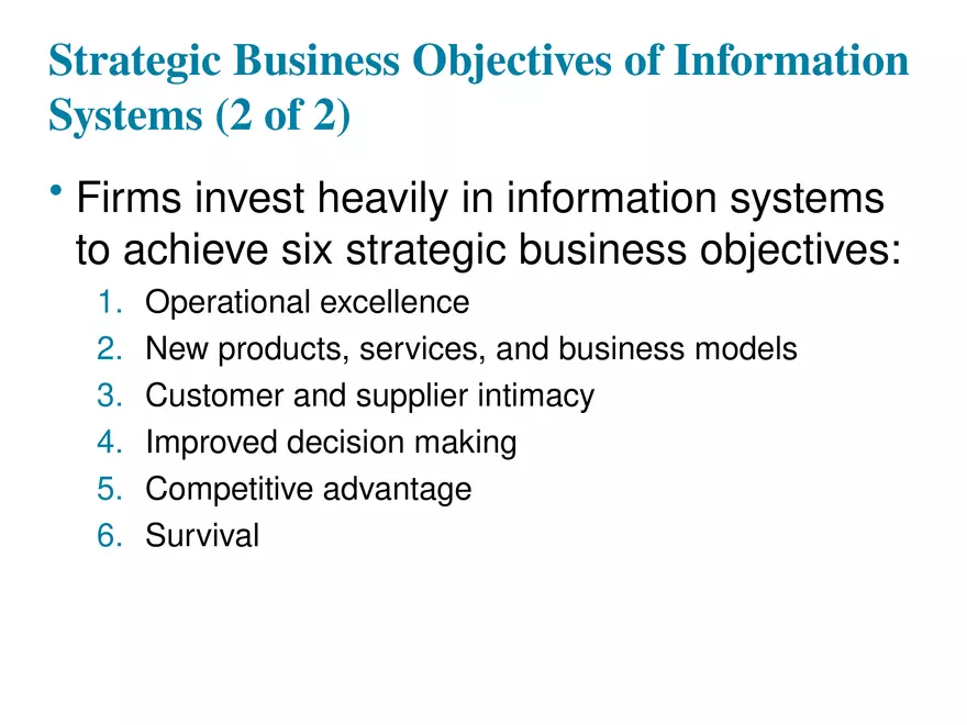 Information Systems in Business Today Lecture 1 - Page 10