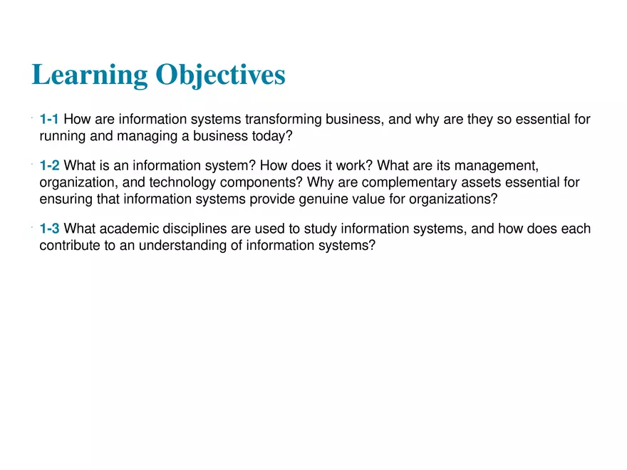 Information Systems in Business Today Lecture 1 - Page 2