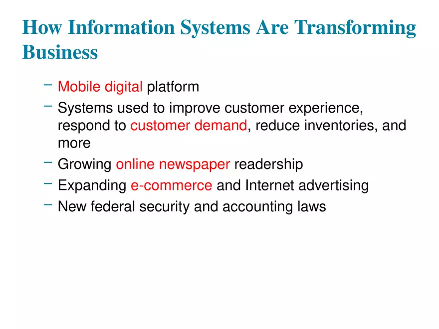 Information Systems in Business Today Lecture 1 - Page 6