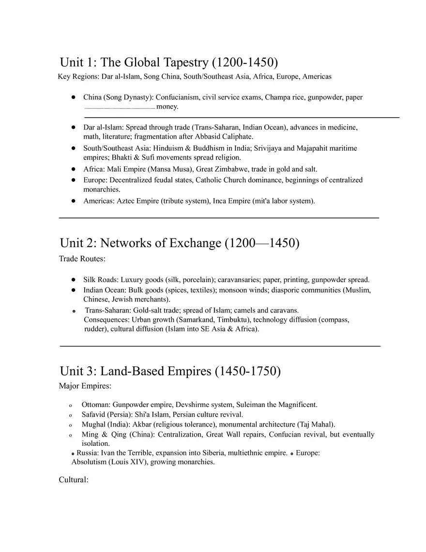 The Global Tapestry (1200-1450) - Page 1