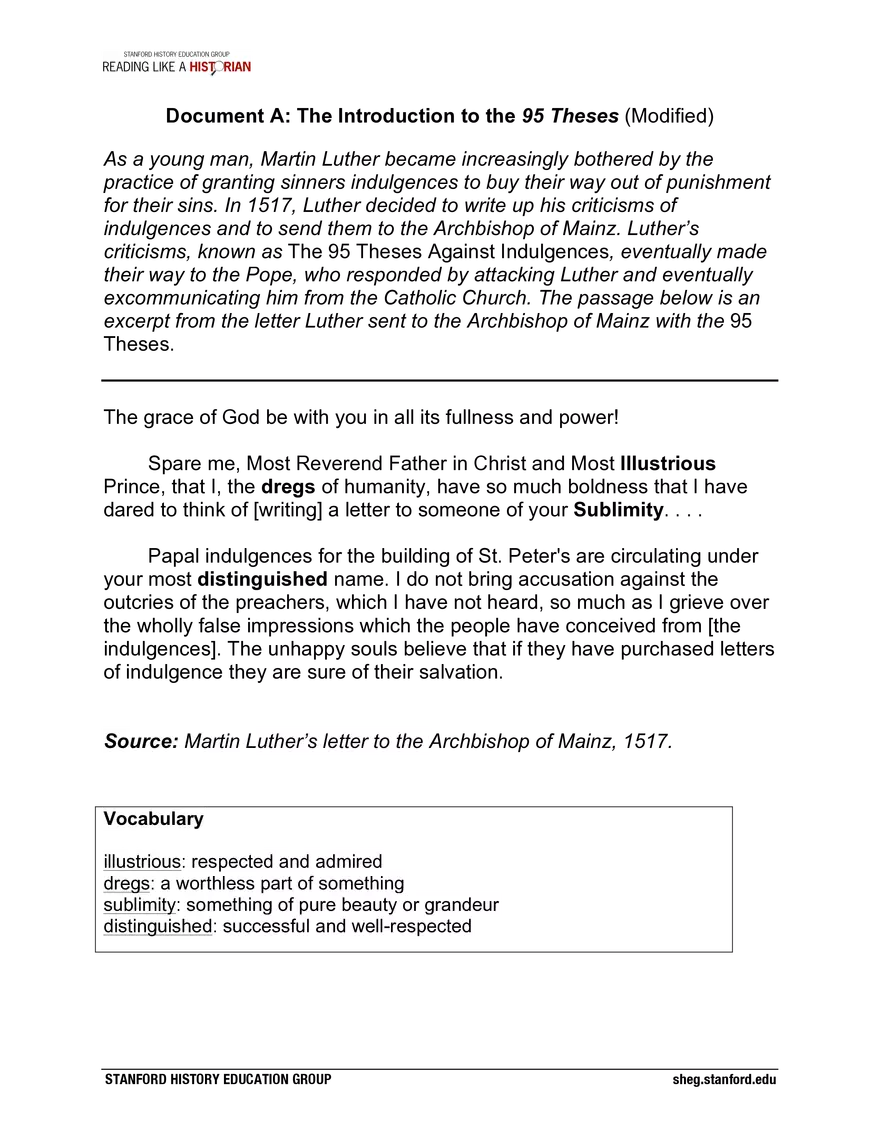 Martin Luther Student Materials - Page 2