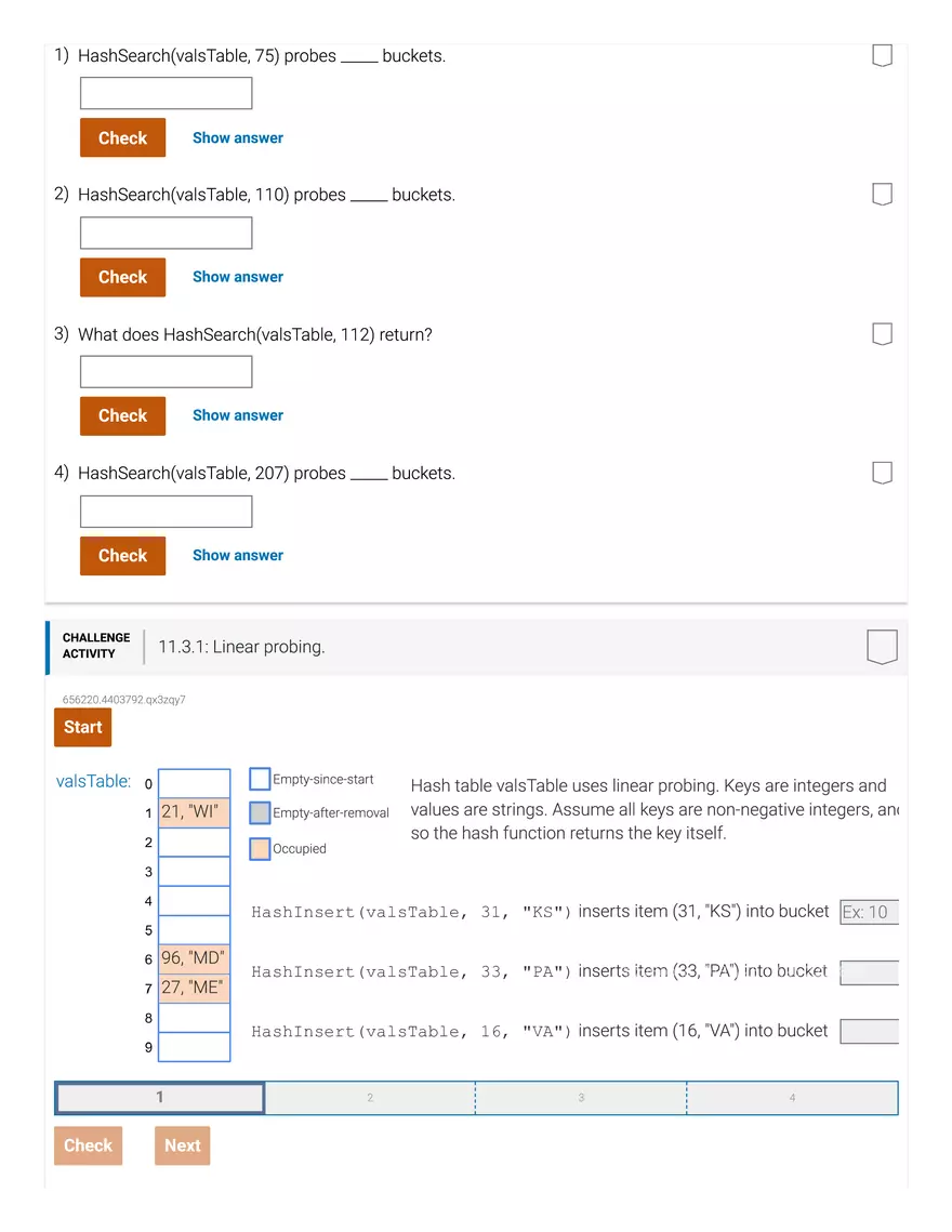 11.1 Hash Tables - Page 9