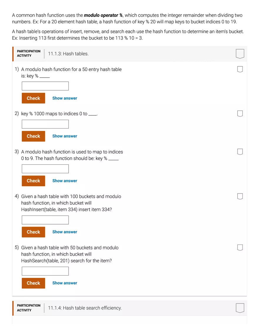 11.1 Hash Tables - Page 13
