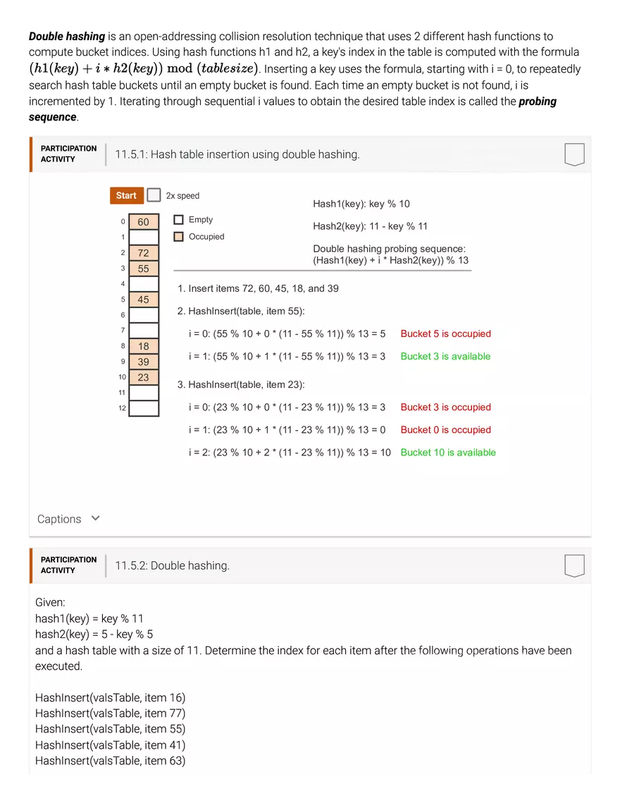 11.1 Hash Tables - Page 17