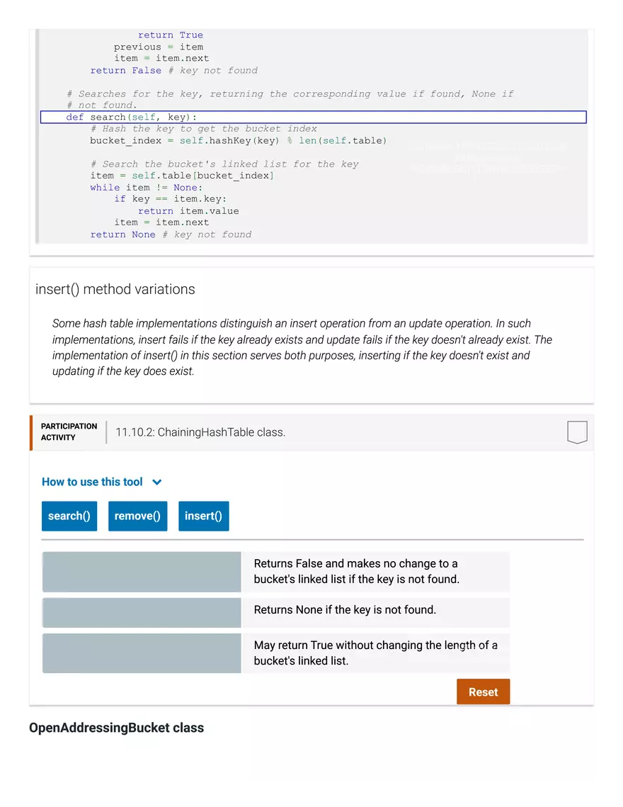 11.1 Hash Tables - Page 42