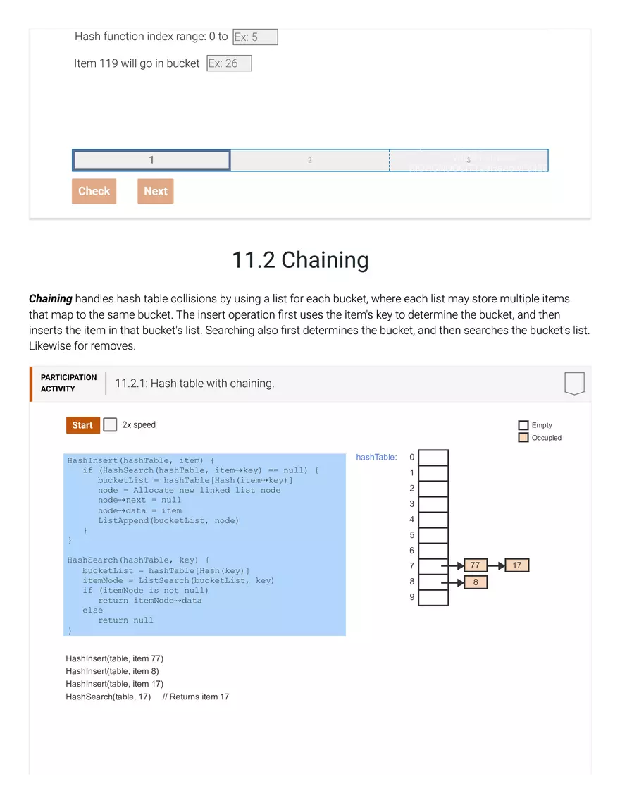 11.1 Hash Tables - Page 46
