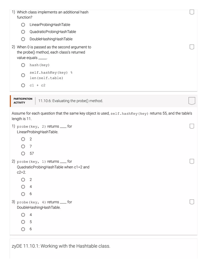 11.1 Hash Tables - Page 48