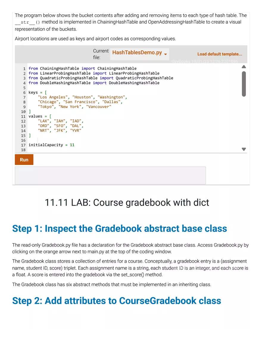 11.1 Hash Tables - Page 49