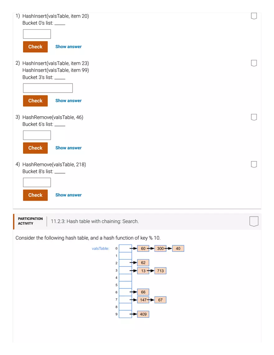 11.1 Hash Tables - Page 53