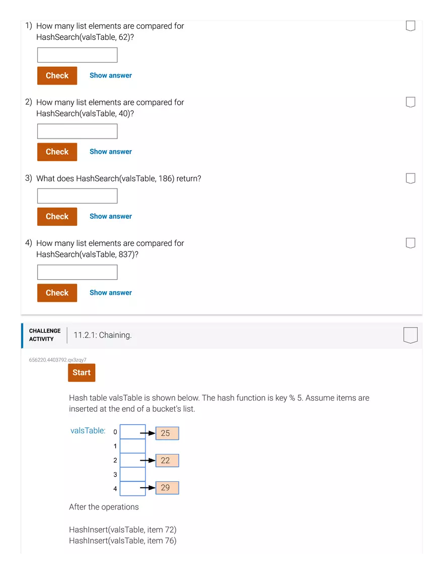 11.1 Hash Tables - Page 54