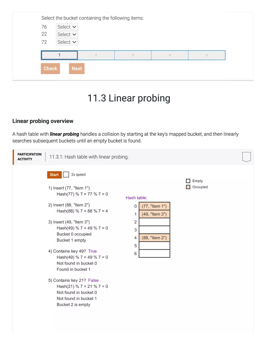 11.1 Hash Tables - Page 55