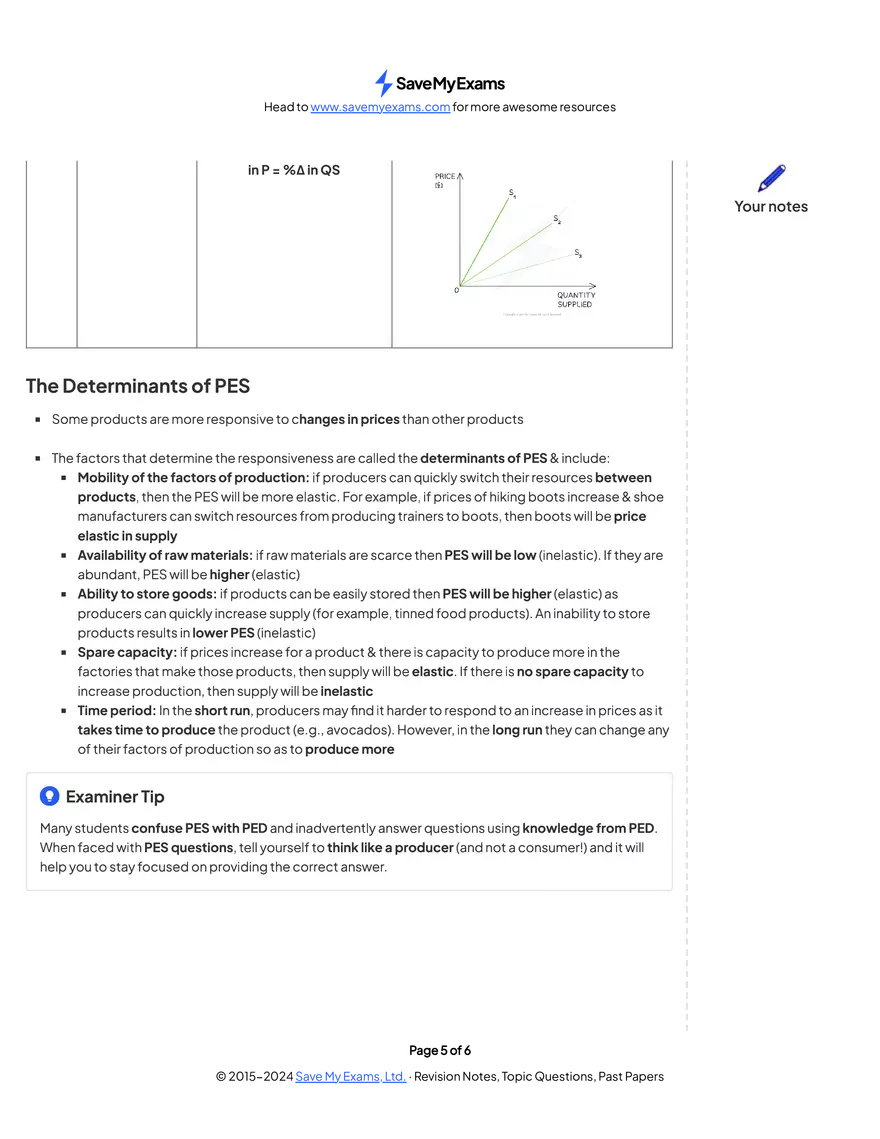 Price Elasticity Of Supply (Extra) - Page 5