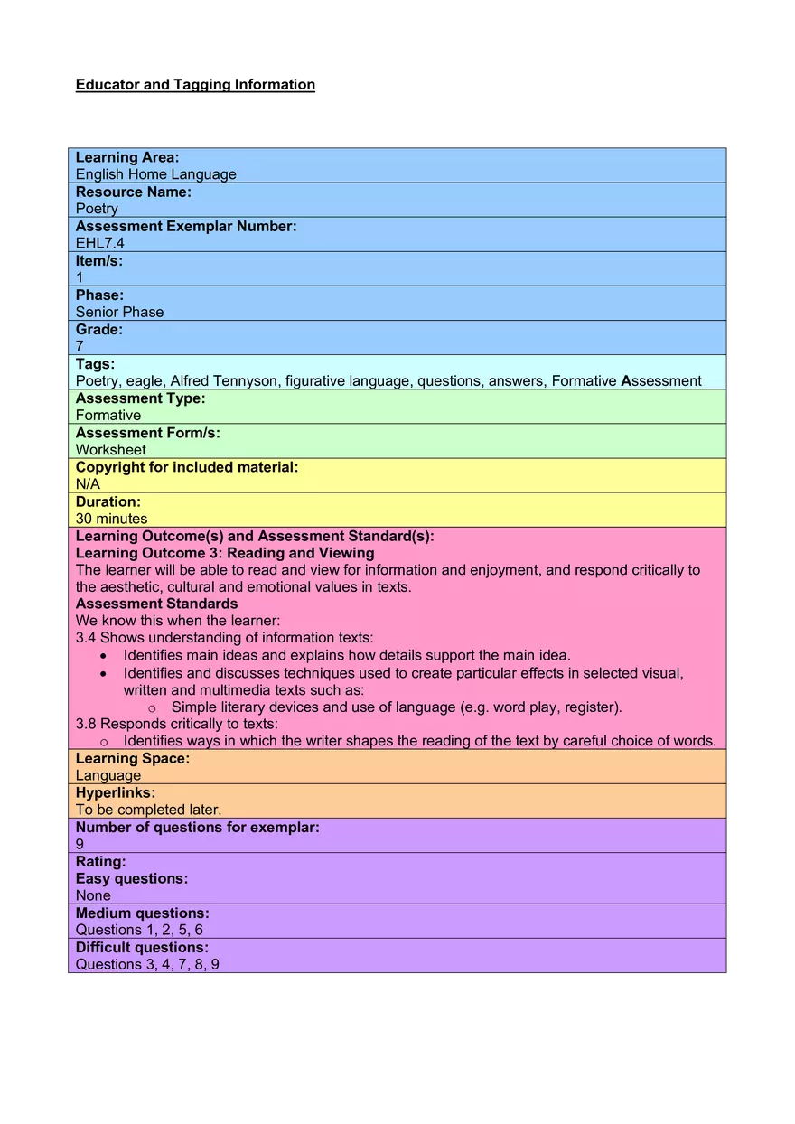 Educator and Tagging Information - Page 1