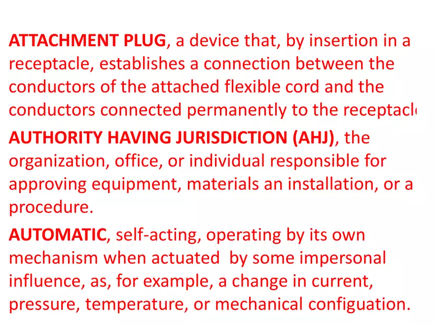 Definitions of Electrical and Equipment Terms - Page 2
