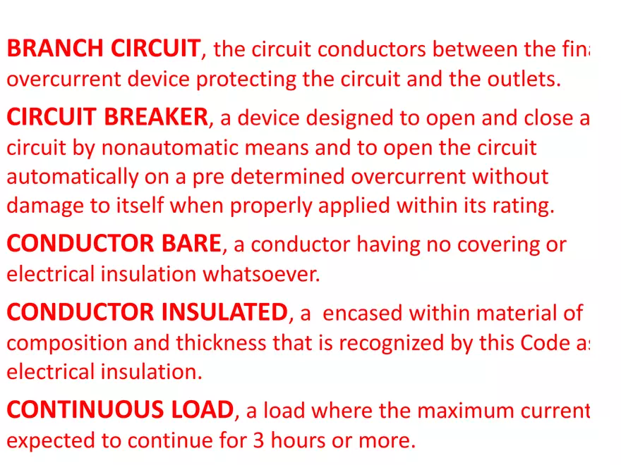 Definitions of Electrical and Equipment Terms - Page 3