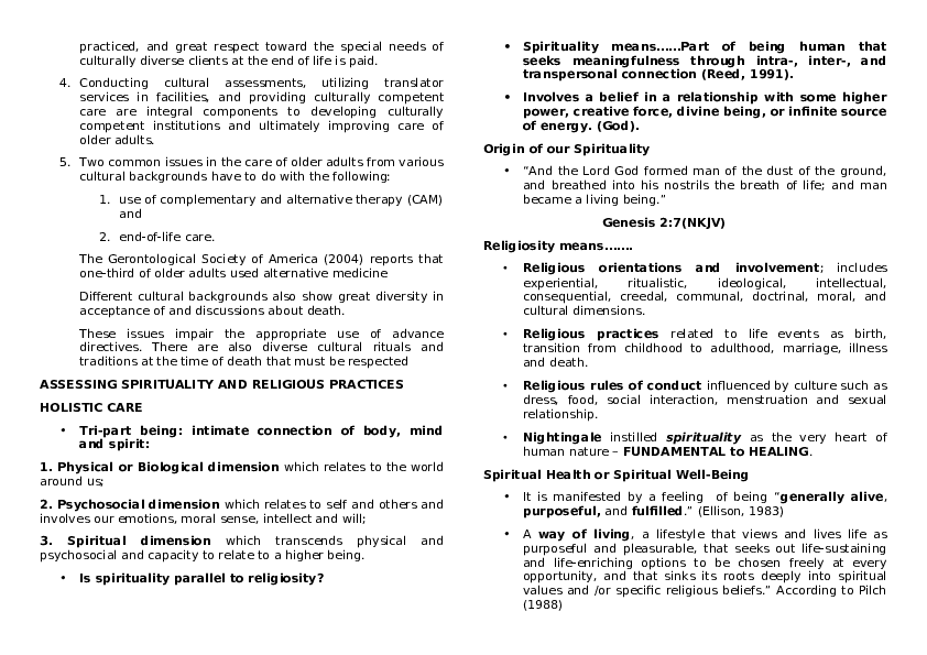 Techniques in Conducting an Assessment of Older Adults - Page 7