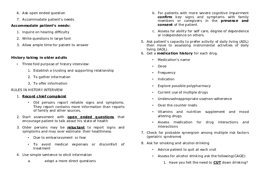 Techniques in Conducting an Assessment of Older Adults - Page 13