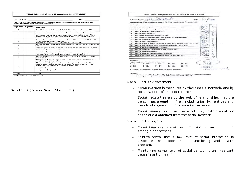 Techniques in Conducting an Assessment of Older Adults - Page 15