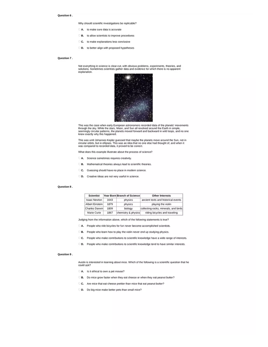 Unit Test The Nature of Science Quarter 1 - Page 2