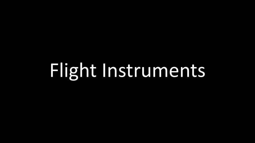 Flight Instruments Lecture - Page 1