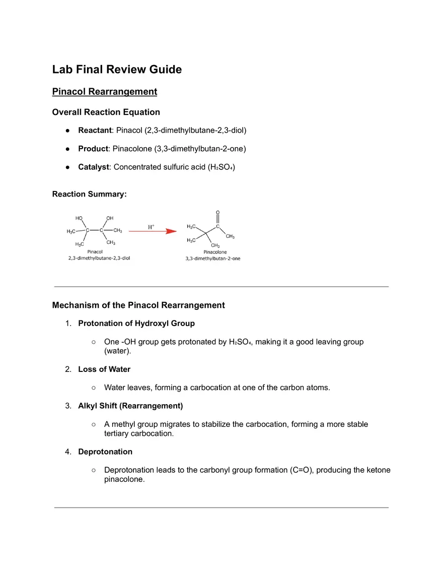 Pinacol Rearrangement - Page 1