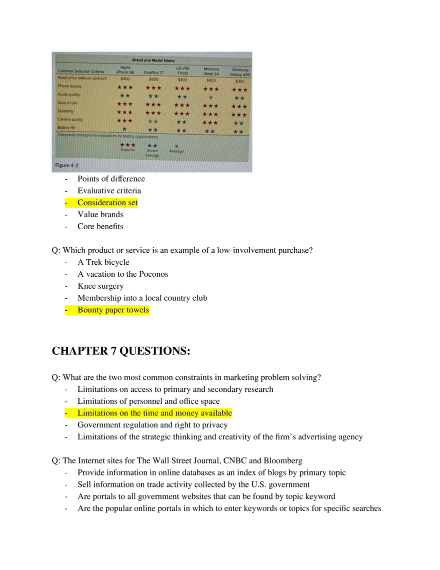Marketing Fundamentals Midterm Answer Key Part 3 - Page 7