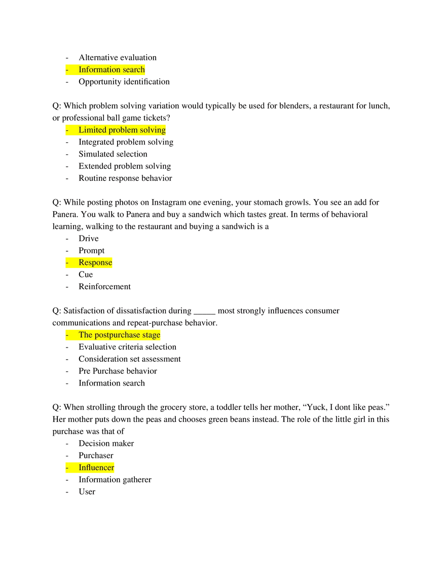 Marketing Fundamentals Midterm Answer Key Part 3 - Page 5