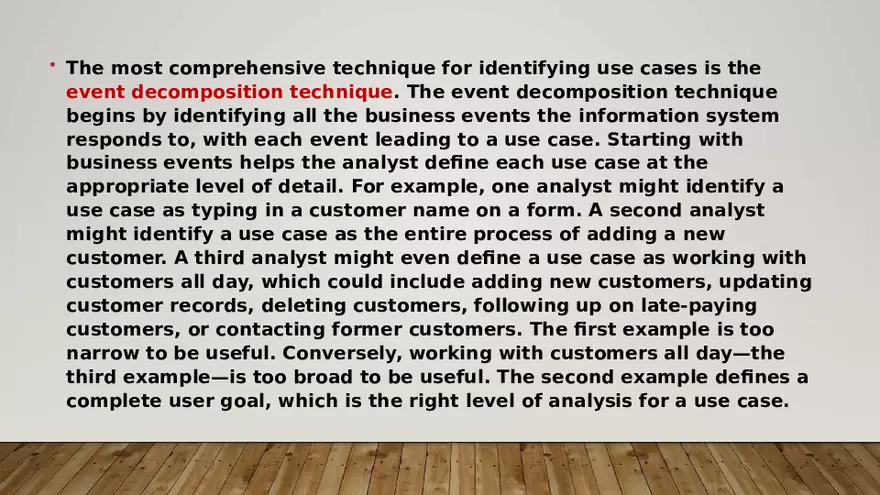 Use Cases and Event Decomposition - Page 2
