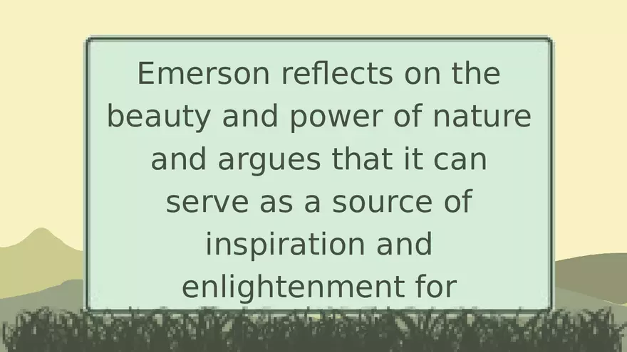 Nature by Ralph Waldo Emerson Lecture Part 1 - Page 10