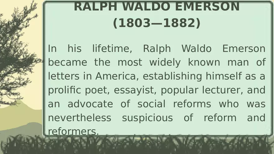 Nature by Ralph Waldo Emerson Lecture Part 1 - Page 4
