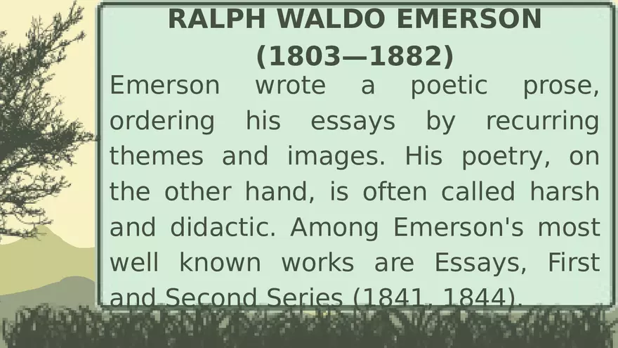 Nature by Ralph Waldo Emerson Lecture Part 1 - Page 5