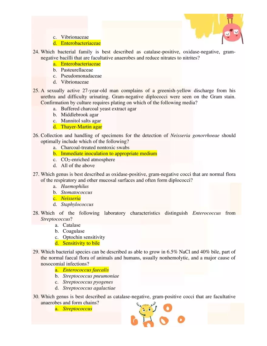 Medical Microbiology Test Bank 1 Answer Key - Page 4