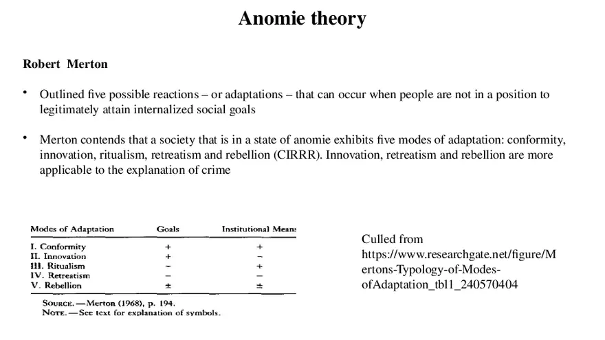 Theories of Crime Unit 3 Part 3 - Page 7