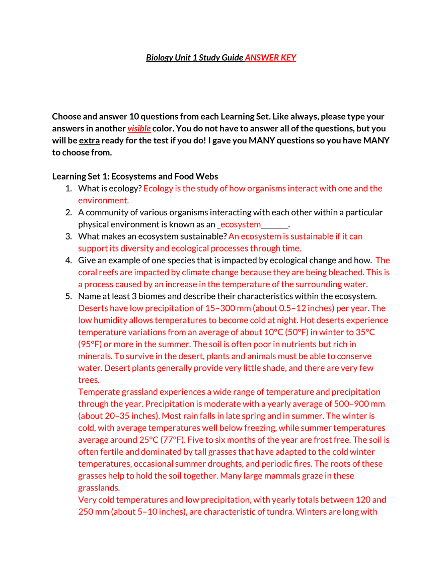 Fundamentals of Ecosystems and Food Webs - Page 1