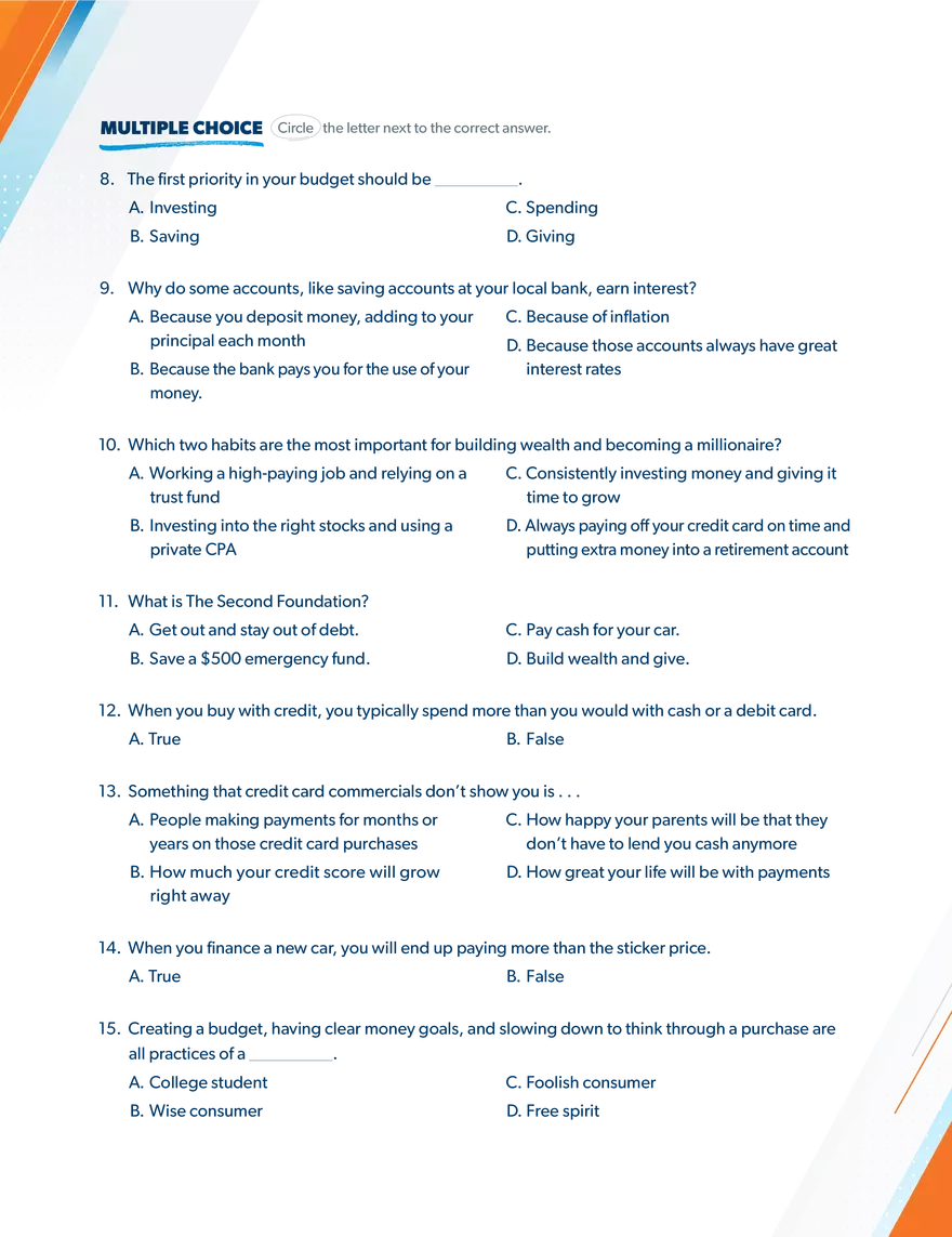 Understanding of Your Personal Finances - Page 2
