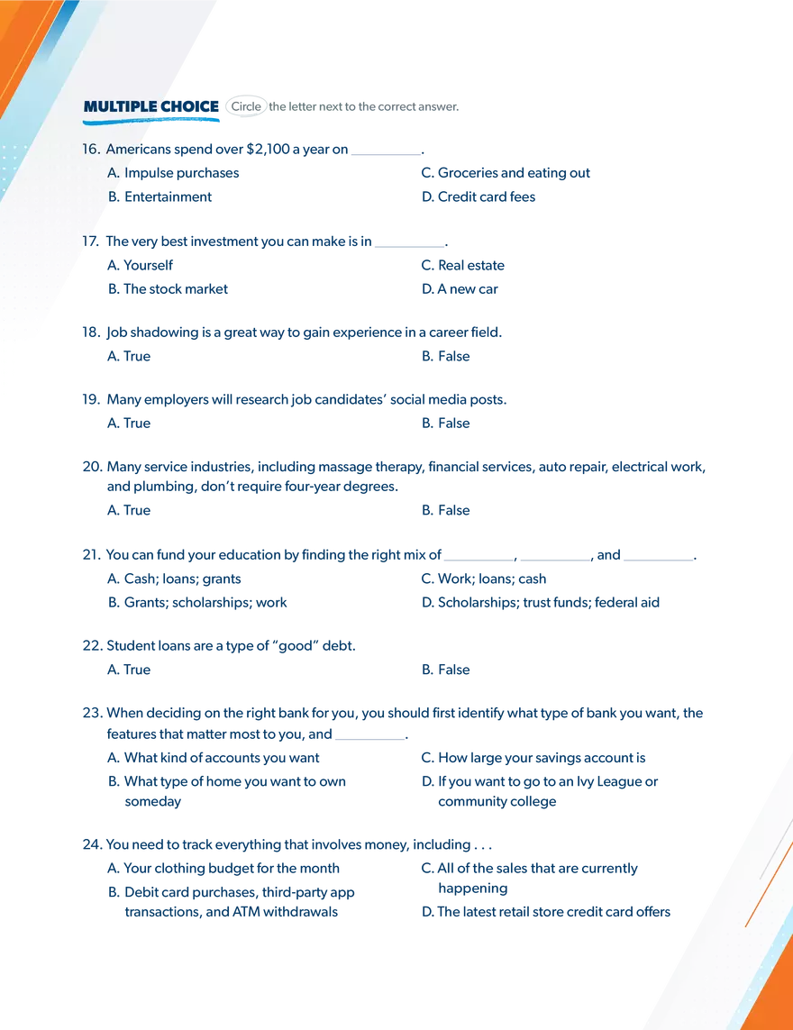 Understanding of Your Personal Finances - Page 3