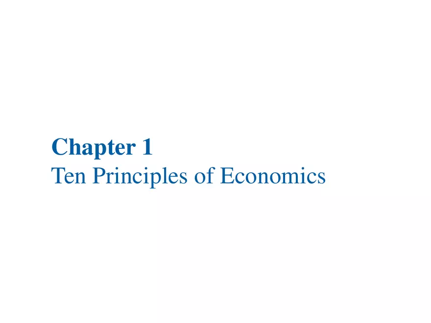 Ten Principles of Economics - Page 1