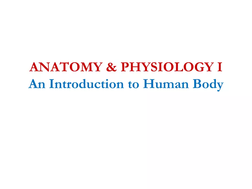 Levels of Structural Organization Lecture Note - Page 1