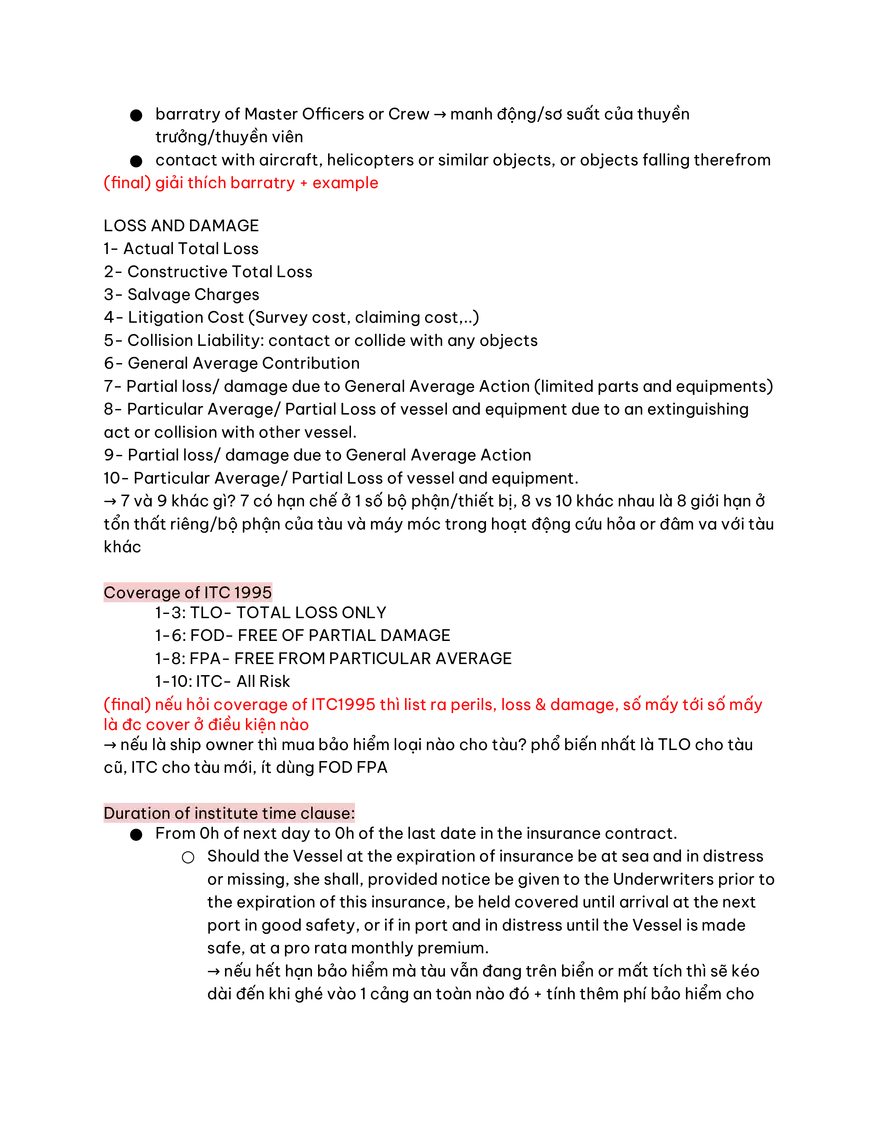 Marine Insurance Study Guide Part 4 - Page 3