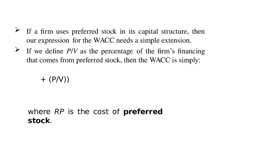 Chapter 14 Cost of Capital Lecture 5 - Page 10