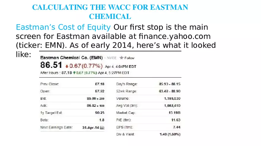 Chapter 14 Cost of Capital Lecture 5 - Page 11