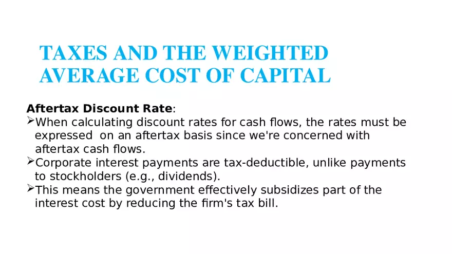 Chapter 14 Cost of Capital Lecture 5 - Page 1