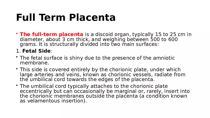Placenta, Extraembryonic Membranes, and Multiple Pregnancies Part 2 - Page 10