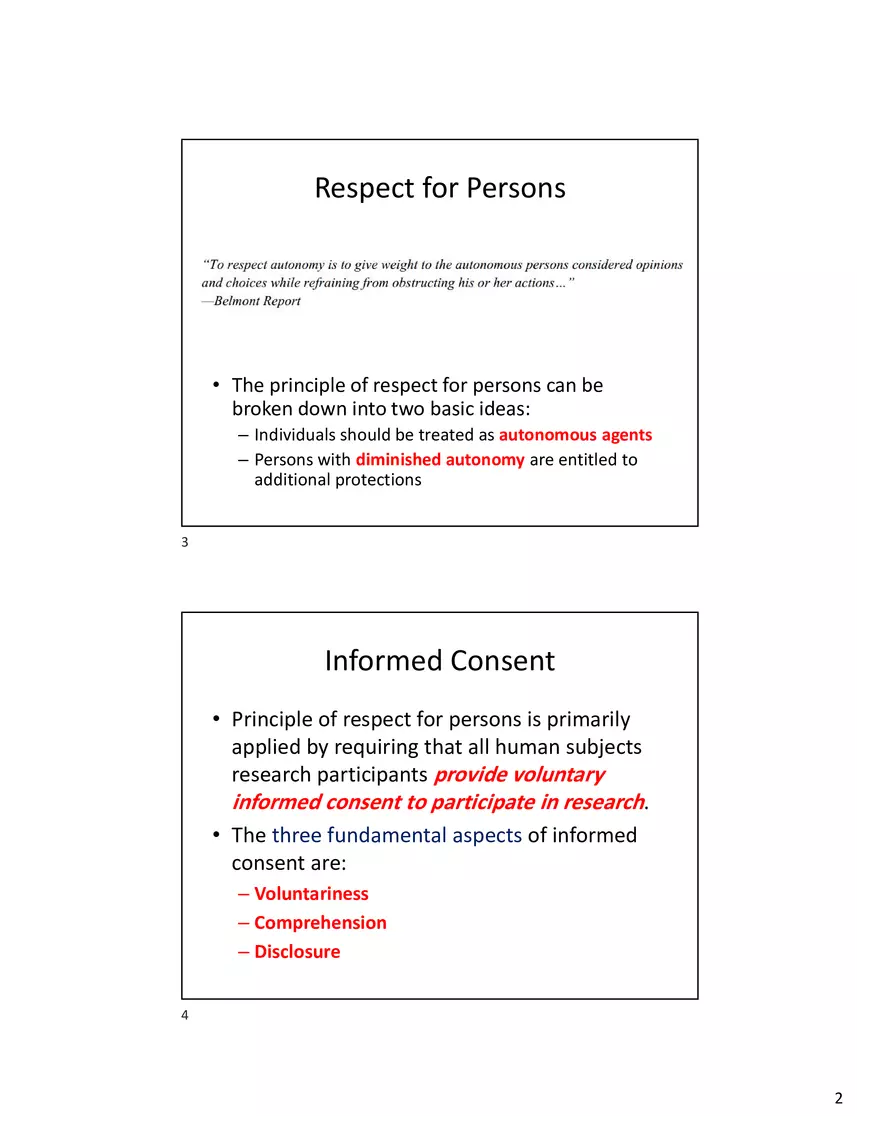 Principle 1 Respect for Persons - Page 2