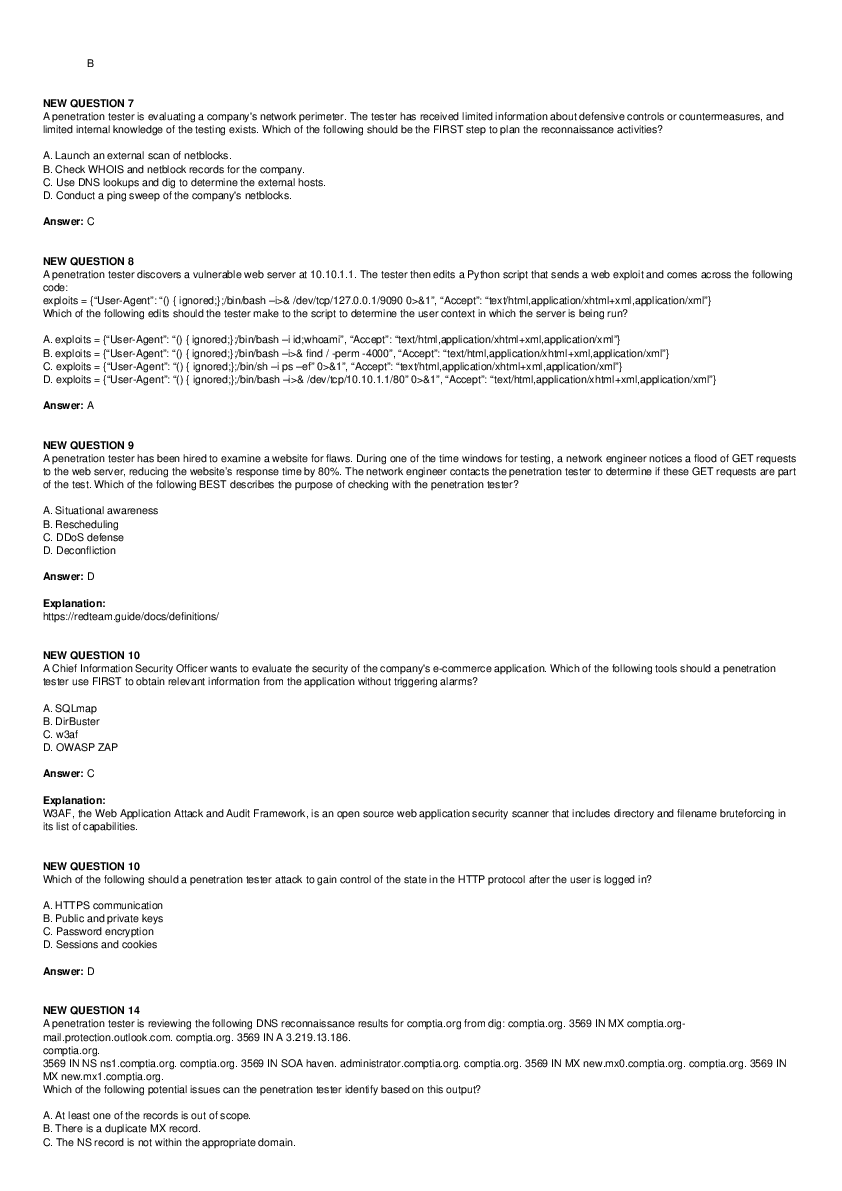 Penetration Testing Techniques and Tools Scenario-Based Questions - Page 2